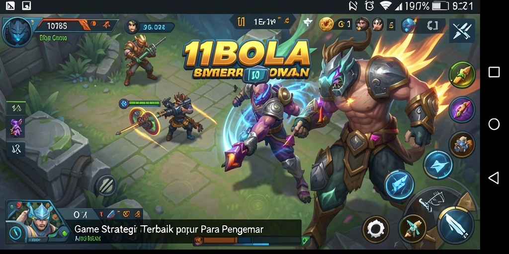 Tampilan gameplay dari 11BOLA dengan strategi yang seru.