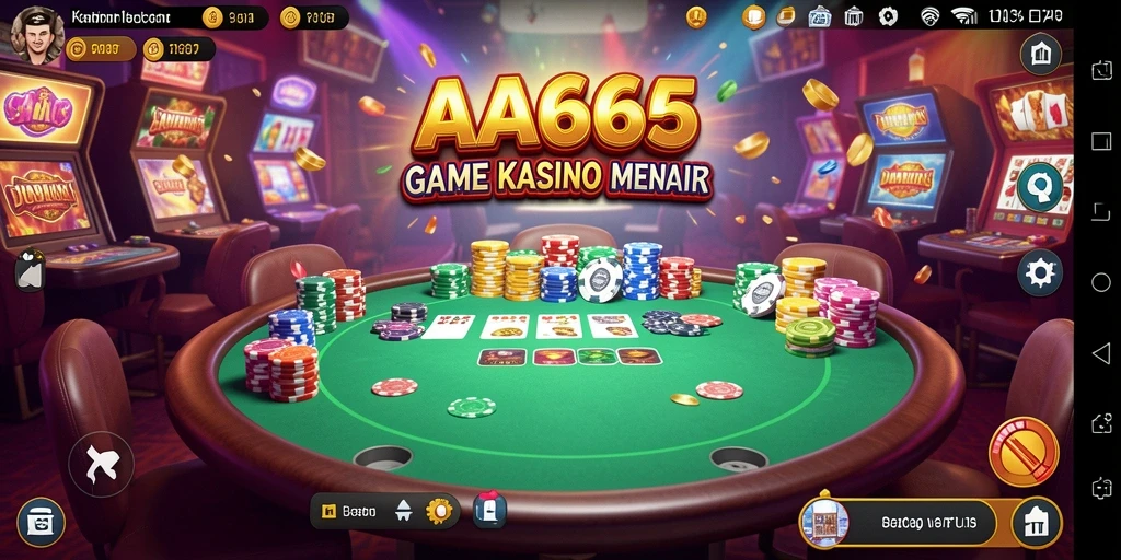 Tampilan gameplay AA666 dengan banyak pilihan permainan Kasino yang menarik.