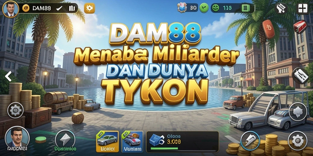 Tampilan gameplay DAM88 yang menggambarkan strategi Tycoon.