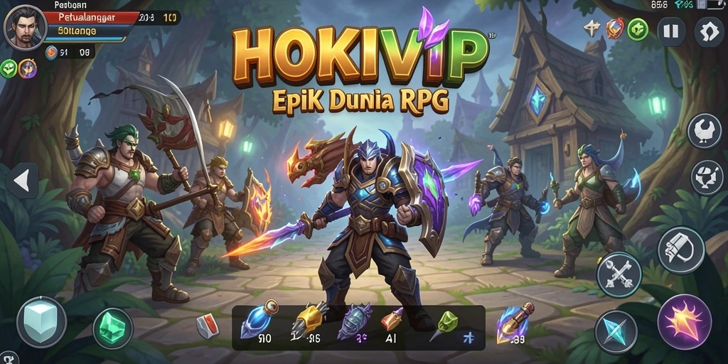 Gameplay HOKIVIP yang menampilkan pertempuran seru dan karakter.