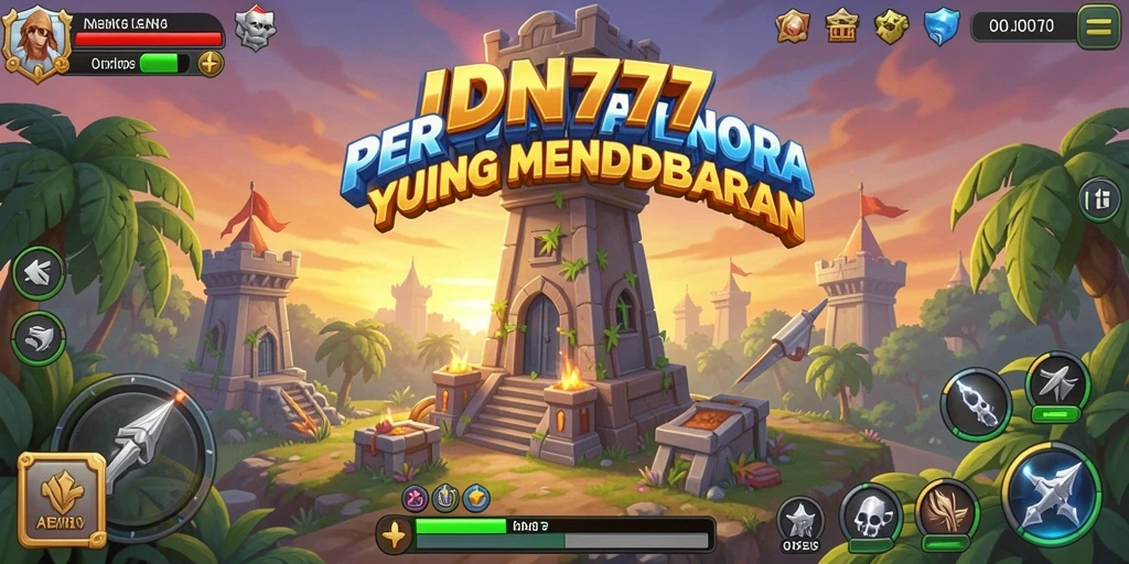 Screenshot IDN777 menampilkan aksi mendebarkan dalam permainan Tower Defense.