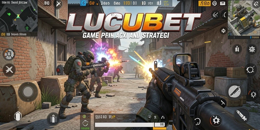 Gameplay intens LUCUBET dengan pertempuran FPS yang mendebarkan.