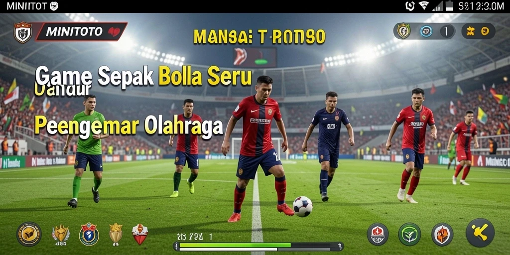 Tampilan gameplay seru di lapangan sepak bola MINITOTO.