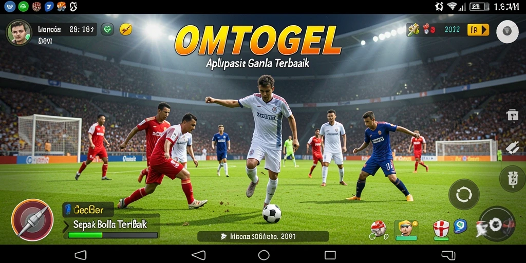 Screenshot gameplay OMTOGEL yang menunjukkan aksi seru di lapangan.
