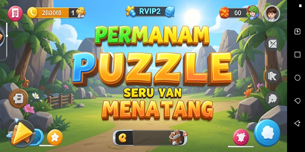 Screenshot gameplay RVIP2 menampilkan keseruan menyusun puzzle.