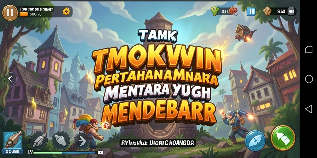 Tangkapan layar gameplay TMOKWIN yang menarik dalam mode Tower Defense.