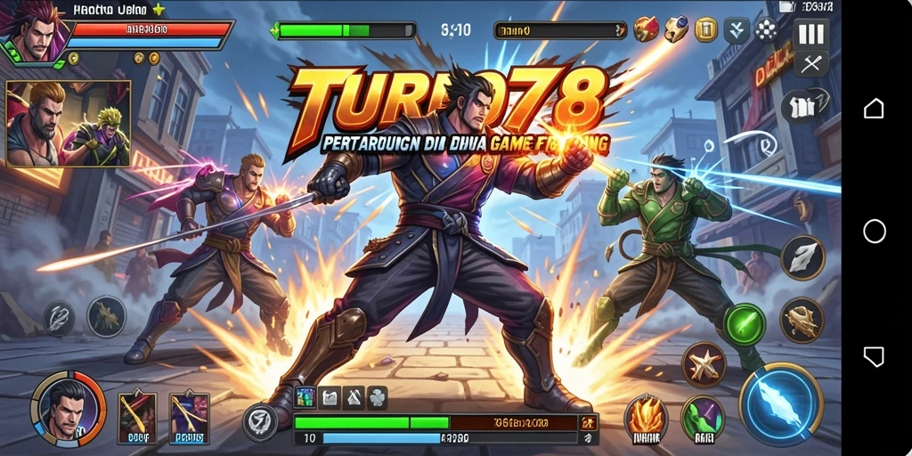 Tampilan epik pertarungan dalam game TURBO78