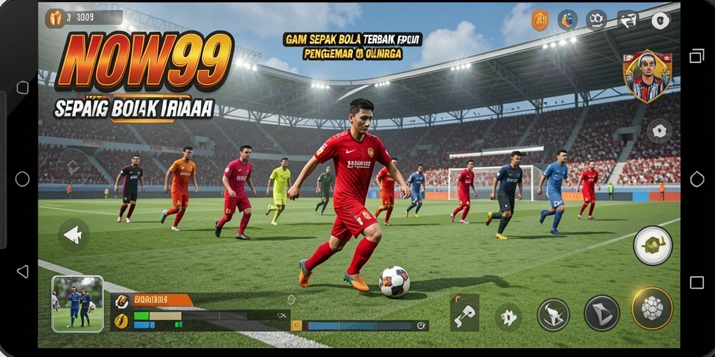 Tampilan utama gameplay WOW99 dengan aksi sepak bola yang mendebarkan.